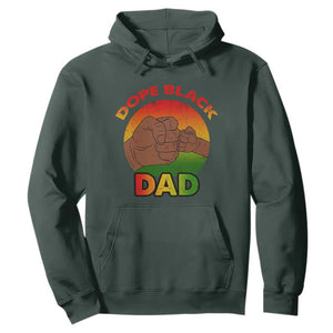 Dope Black Dad Hoodie Proud Afro Melanin Men Vintage Father's Day TS02 Dark Forest Green Print Your Wear