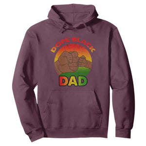 Dope Black Dad Hoodie Proud Afro Melanin Men Vintage Father's Day TS02 Maroon Print Your Wear