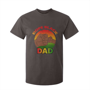 Dope Black Dad T Shirt For Kid Fist Bump Retro Vintage Father's Day Gift TS02 Dark Chocolate Print Your Wear