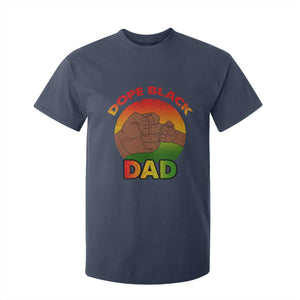 Dope Black Dad T Shirt For Kid Fist Bump Retro Vintage Father's Day Gift TS02 Navy Print Your Wear