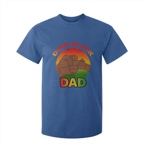 Dope Black Dad T Shirt For Kid Fist Bump Retro Vintage Father's Day Gift TS02 Royal Blue Print Your Wear