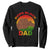 Dope Black Dad Sweatshirt Proud Afro Melanin Men Vintage Father's Day TS02 Black Print Your Wear