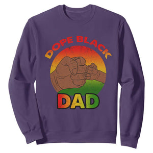 Dope Black Dad Sweatshirt Proud Afro Melanin Men Vintage Father's Day TS02 Purple Print Your Wear