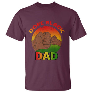 Dope Black Dad T Shirt Proud Afro Melanin Men Vintage Father's Day TS02 Maroon Print Your Wear