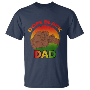 Dope Black Dad T Shirt Proud Afro Melanin Men Vintage Father's Day TS02 Navy Print Your Wear