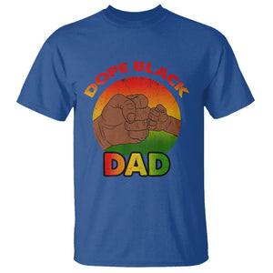 Dope Black Dad T Shirt Proud Afro Melanin Men Vintage Father's Day TS02 Royal Blue Print Your Wear