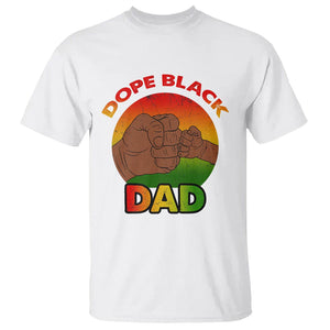 Dope Black Dad T Shirt Proud Afro Melanin Men Vintage Father's Day TS02 White Print Your Wear