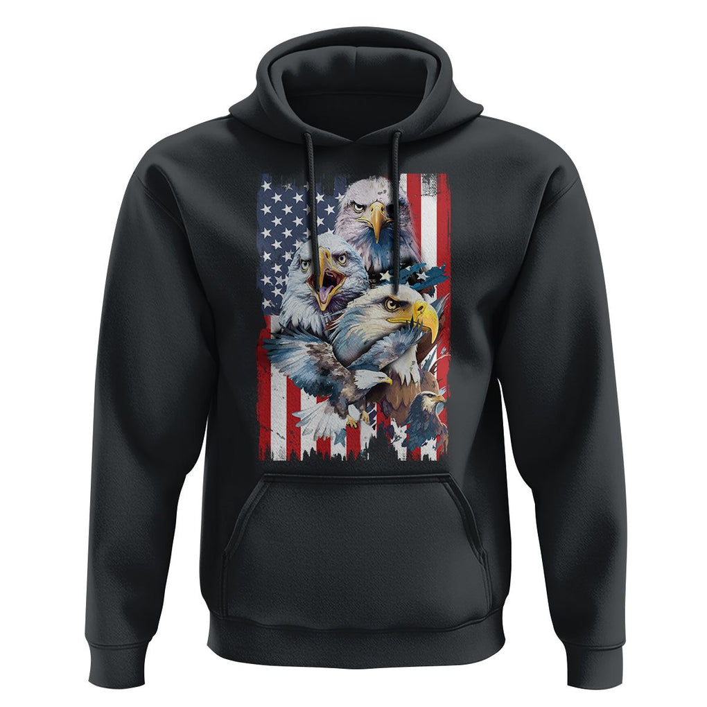 Patriotic American Eagle Hoodie US Flag US Pride Patriotic Spirit TS02 Black Print Your Wear