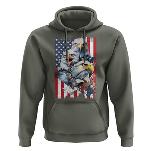 Patriotic American Eagle Hoodie US Flag US Pride Patriotic Spirit TS02 Military Green Print Your Wear