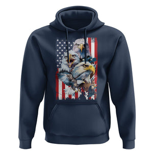 Patriotic American Eagle Hoodie US Flag US Pride Patriotic Spirit TS02 Navy Print Your Wear