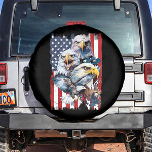 Patriotic American Eagle Spare Tire Cover US Flag US Pride Patriotic Spirit TS02 No hole Black Print Your Wear