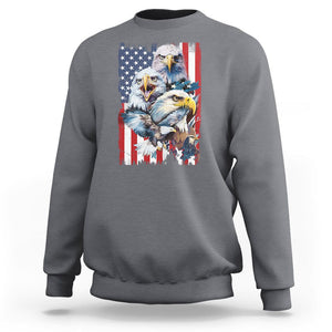 Patriotic American Eagle Sweatshirt US Flag US Pride Patriotic Spirit TS02 Charcoal Print Your Wear