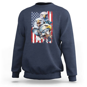 Patriotic American Eagle Sweatshirt US Flag US Pride Patriotic Spirit TS02 Navy Print Your Wear