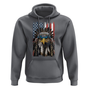 Native American Eagle Hoodie Patriotic US Flag 4th of July TS02 Charcoal Print Your Wear