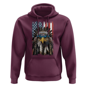 Native American Eagle Hoodie Patriotic US Flag 4th of July TS02 Maroon Print Your Wear