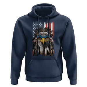 Native American Eagle Hoodie Patriotic US Flag 4th of July TS02 Navy Print Your Wear