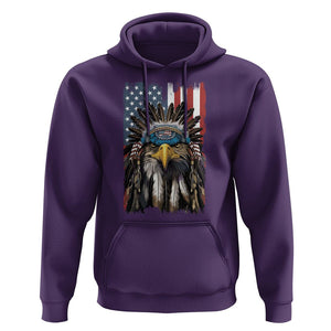 Native American Eagle Hoodie Patriotic US Flag 4th of July TS02 Purple Print Your Wear