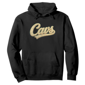 Vintage Cavs Name Script Hoodie for Sports Fan TS02 Black Print Your Wear