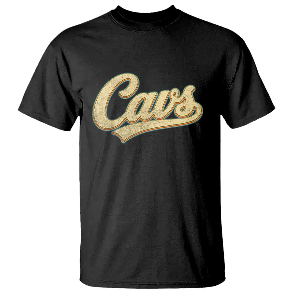 Vintage Cavs Name Script T Shirt for Sports Fan TS02 Black Print Your Wear