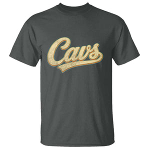 Vintage Cavs Name Script T Shirt for Sports Fan TS02 Dark Heather Print Your Wear