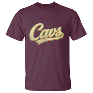 Vintage Cavs Name Script T Shirt for Sports Fan TS02 Maroon Print Your Wear