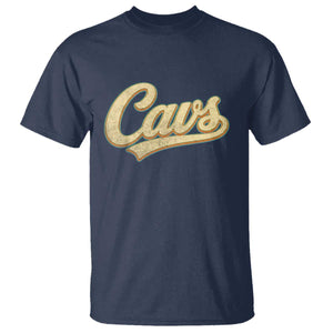 Vintage Cavs Name Script T Shirt for Sports Fan TS02 Navy Print Your Wear