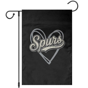 Vintage Spurs Name Script Heart Garden Flag for Sports Fan TS02 Black Print Your Wear
