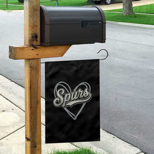 Vintage Spurs Name Script Heart Garden Flag for Sports Fan TS02 Print Your Wear