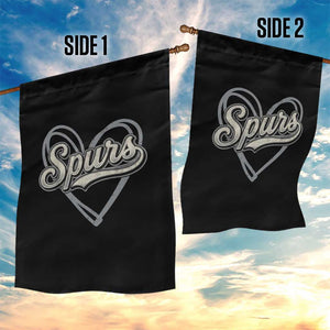 Vintage Spurs Name Script Heart Garden Flag for Sports Fan TS02 Print Your Wear