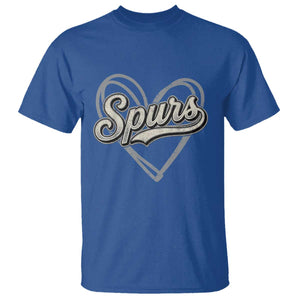 Vintage Spurs Name Script Heart T Shirt for Sports Fan TS02 Royal Blue Print Your Wear