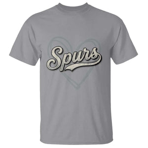 Vintage Spurs Name Script Heart T Shirt for Sports Fan TS02 Sport Gray Print Your Wear