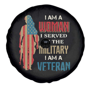 Female Veteran Spare Tire Cover I Am A Woman I Served In The Military I Am Veteran TS02 Print Your Wear