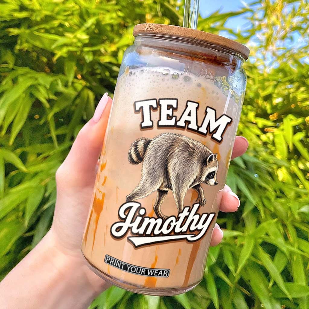 Team Jimothy Funny Viral Seattle Raccoon Legend Glass Can Trash Panda Meme Vintage Sports Style Graphic TS02 Black Print Your Wear
