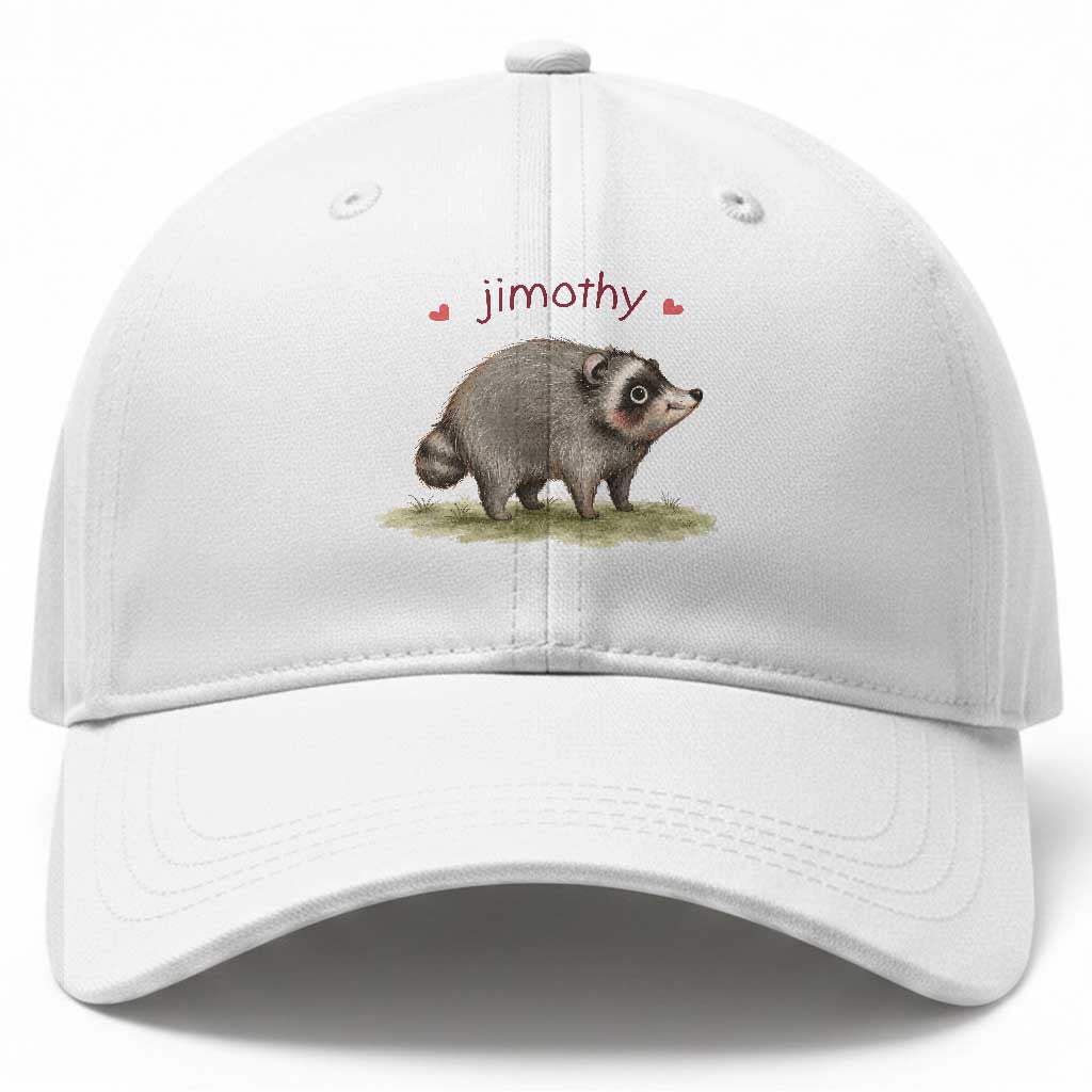 Cute Watercolor Viral Jimothy the Raccoon Baseball Cap Viral Seattle Trash Panda Meme TS02 Print Your Wear