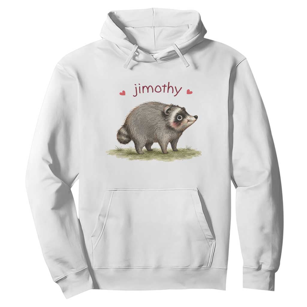 Cute Watercolor Viral Jimothy the Raccoon Hoodie Viral Seattle Trash Panda Meme TS02 White Print Your Wear