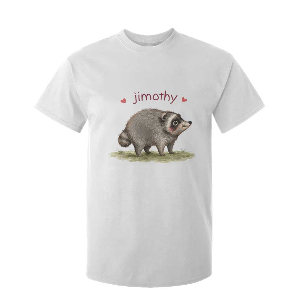 Cute Watercolor Viral Jimothy the Raccoon T Shirt For Kid Viral Seattle Trash Panda Meme TS02 White Print Your Wear