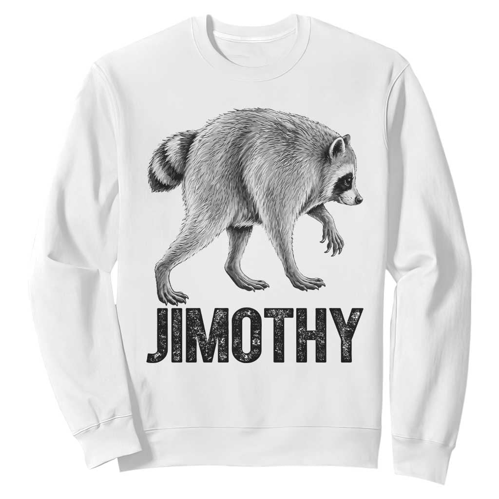 Viral Seattle Jimothy the Raccoon Sweatshirt Vintage Trash Panda Meme Graphic TS02 White Print Your Wear