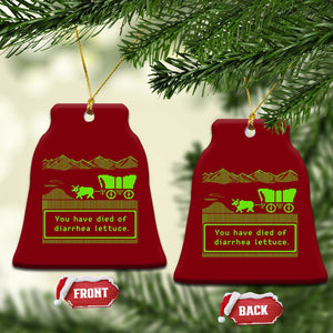 Retro 8-Bit Pixel 80s Game Over Parody Graphic Ceramic Ornament You Have Died Of Diarrhea Lettuce TS02 Print Your Wear