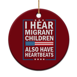I Hear Migrant Children Also Have Heartbeats Ceramic Ornament Patriotic American Flag Human Rights TS02 1pc Red Print Your Wear