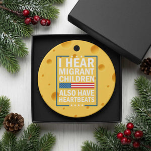 I Hear Migrant Children Also Have Heartbeats Ceramic Ornament Patriotic American Flag Human Rights TS02 1pc Yellow Cheese Print Your Wear