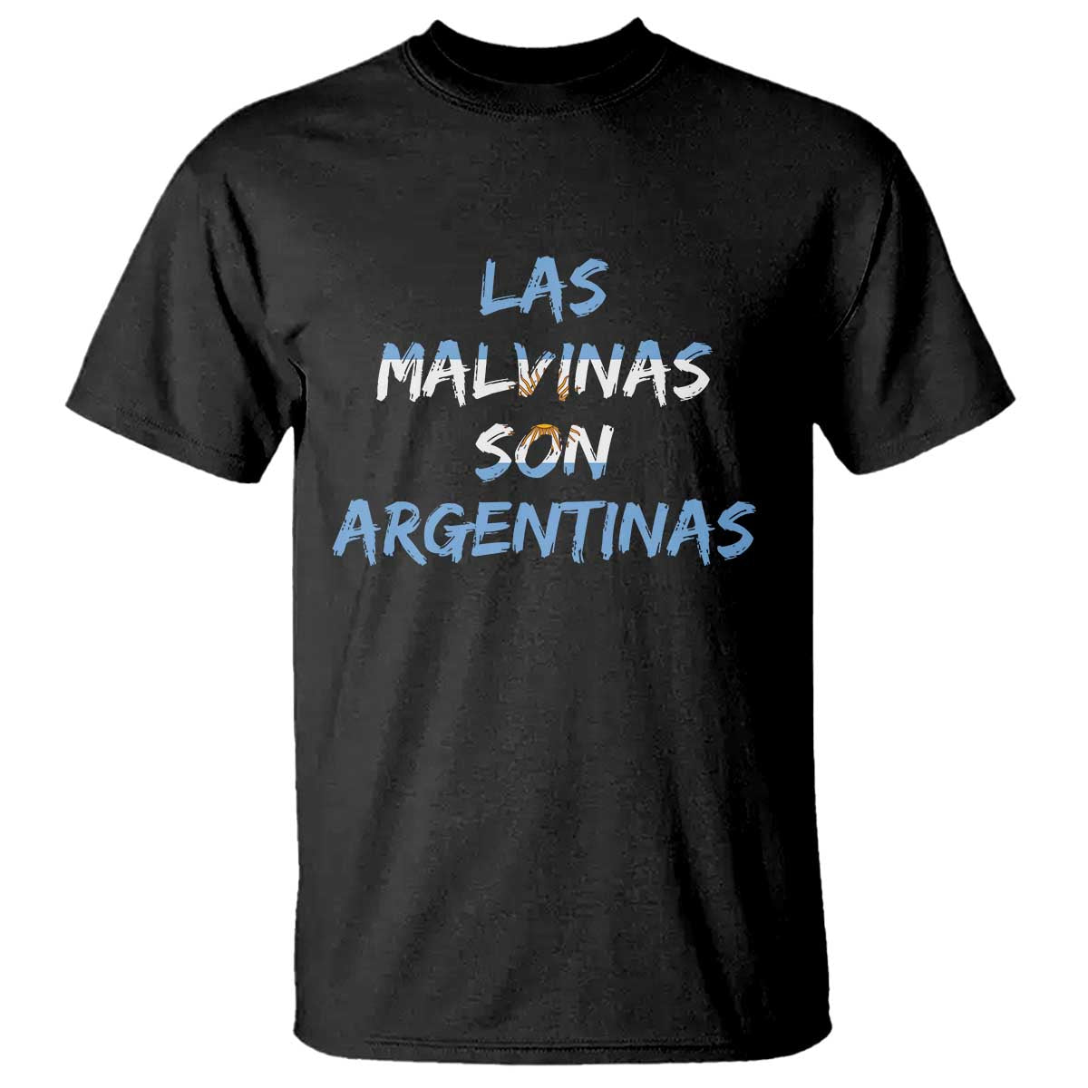 Patriotic Las Malvinas Son Argentinas Flag T Shirt Argentine Heritage Sun of May Argentina Sovereignty TS02 Black Print Your Wear