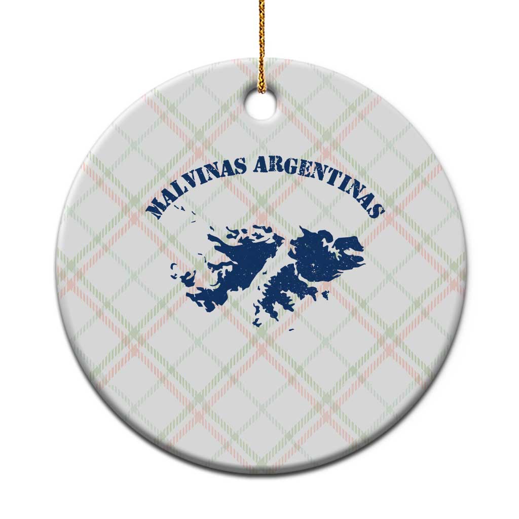 Retro Malvinas Argentinas Distressed Map Graphic Ceramic Ornament Argentine Island Sovereignty Heritage Pride TS02 1pc Christmas Plaid Print Your Wear