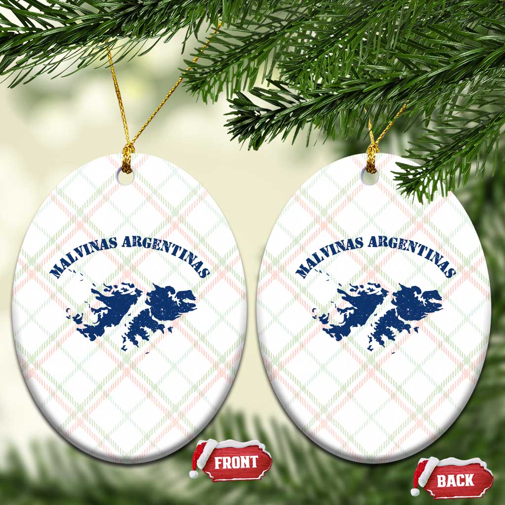 Retro Malvinas Argentinas Distressed Map Graphic Ceramic Ornament Argentine Island Sovereignty Heritage Pride TS02 Print Your Wear