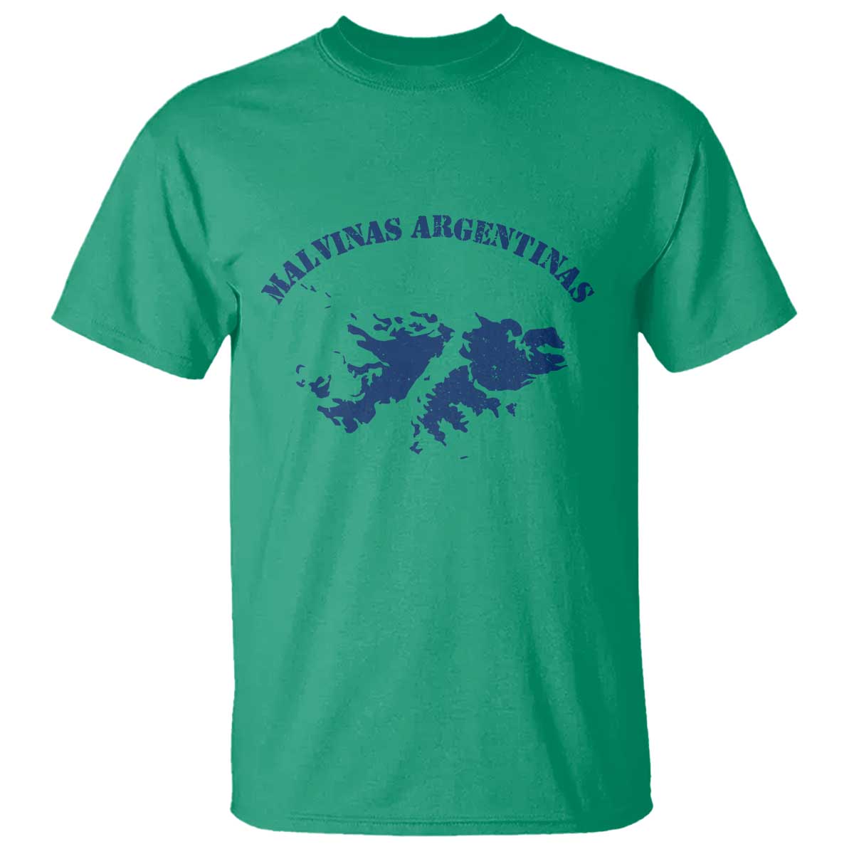 Retro Malvinas Argentinas Distressed Map Graphic T Shirt Argentine Island Sovereignty Heritage Pride TS02 Irish Green Print Your Wear