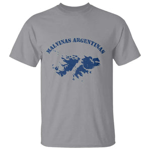 Retro Malvinas Argentinas Distressed Map Graphic T Shirt Argentine Island Sovereignty Heritage Pride TS02 Sport Gray Print Your Wear