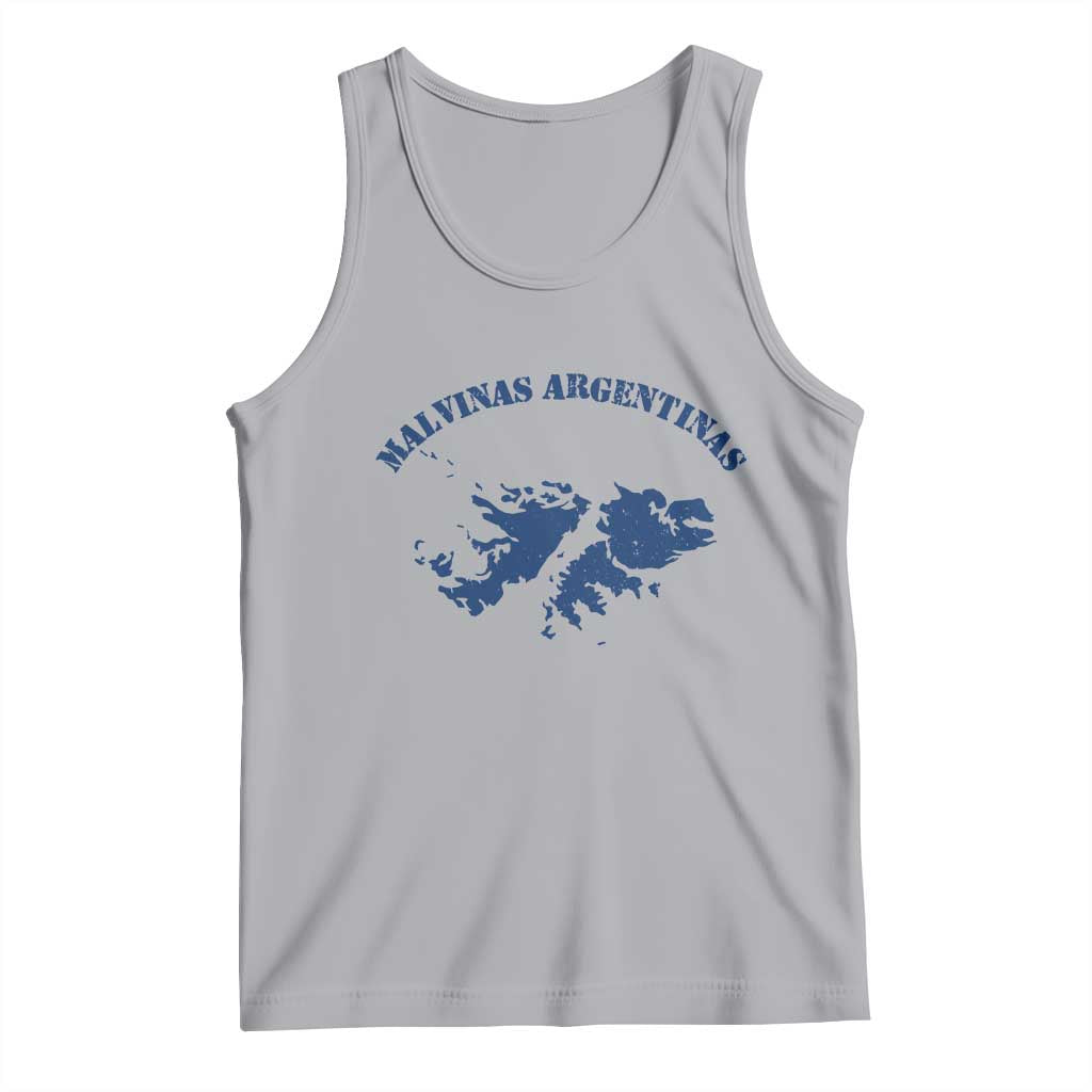 Retro Malvinas Argentinas Distressed Map Graphic Tank Top Argentine Island Sovereignty Heritage Pride TS02 Athletic Heather Print Your Wear