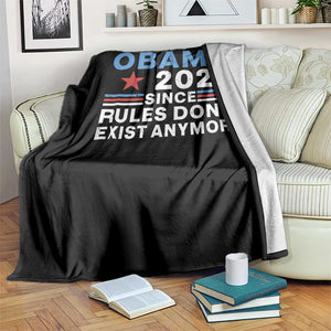 Obama 2028 Since Rules Dont Exist Anymore Throw Blanket Political Satire Red White and Blue TS02 Print Your Wear