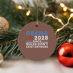 Obama 2028 Since Rules Dont Exist Anymore Ceramic Ornament Political Satire Red White and Blue TS02 1pc Mocha Print Your Wear