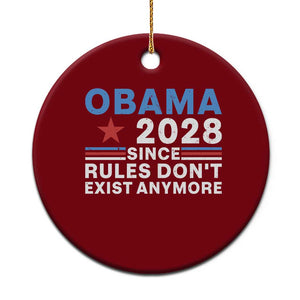 Obama 2028 Since Rules Dont Exist Anymore Ceramic Ornament Political Satire Red White and Blue TS02 1pc Red Print Your Wear