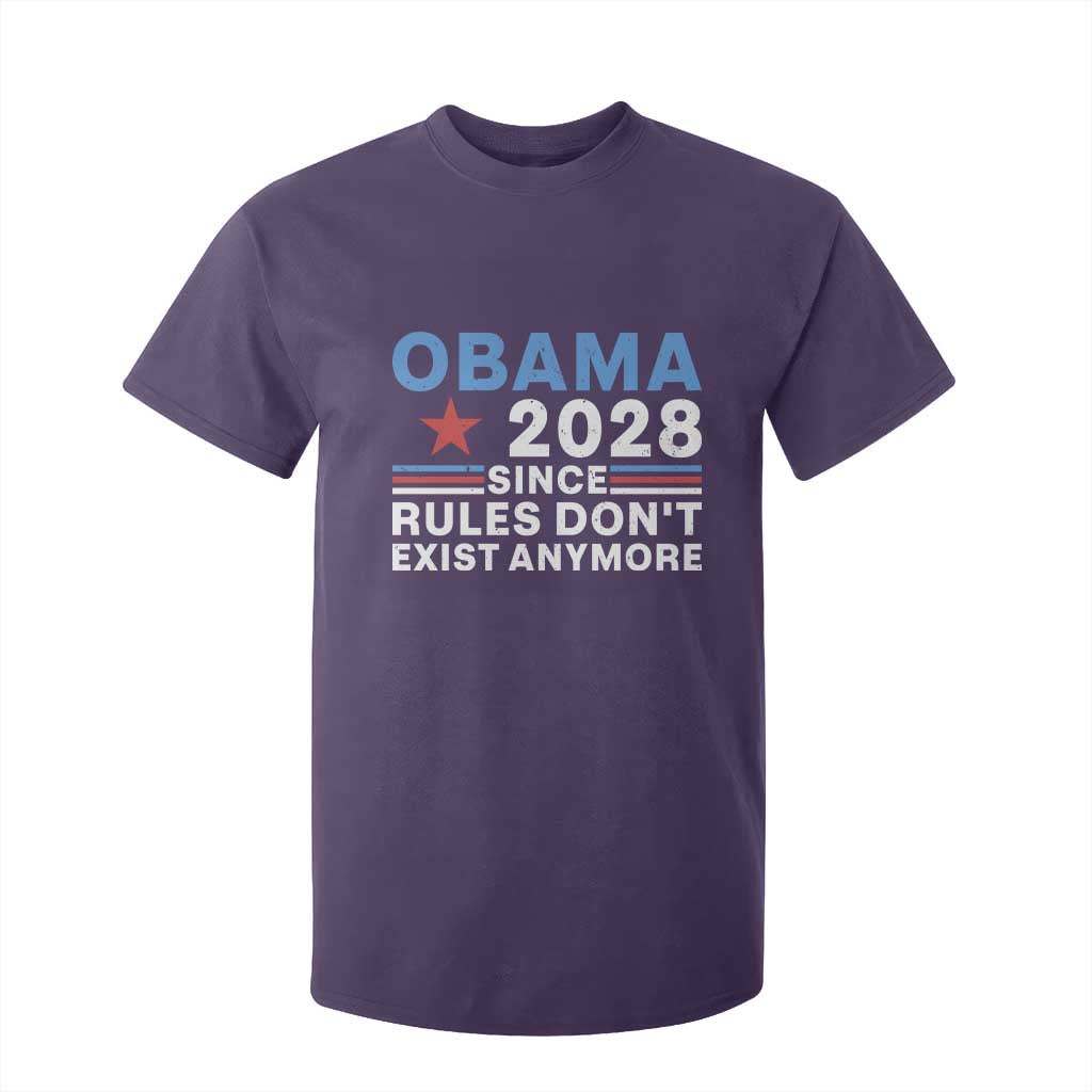 Obama 2028 Since Rules Dont Exist Anymore T Shirt For Kid Political Satire Red White and Blue TS02 Purple Print Your Wear